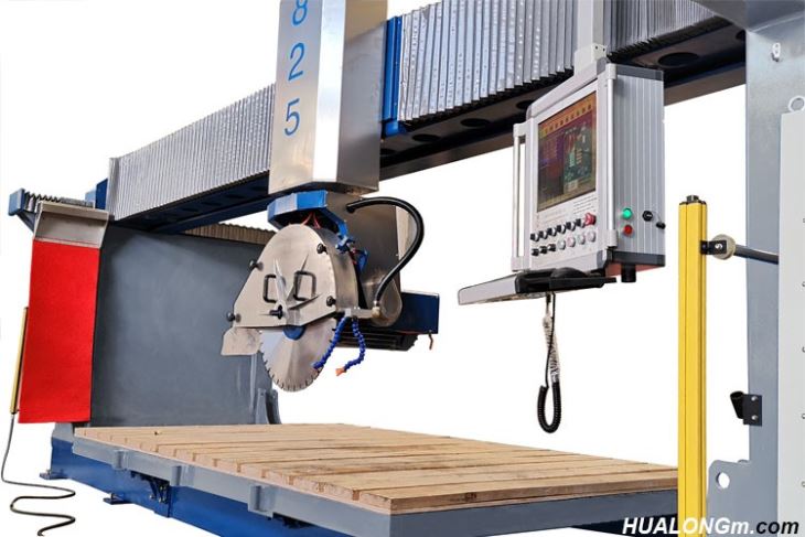 Oblique view of Stone CNC Bridge Saw